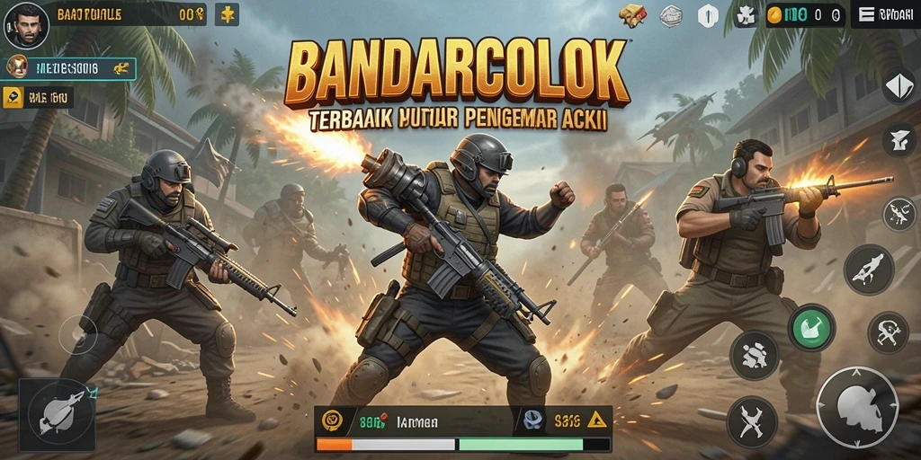 Tampilan seru dari gameplay BANDARCOLOK di medan perang.