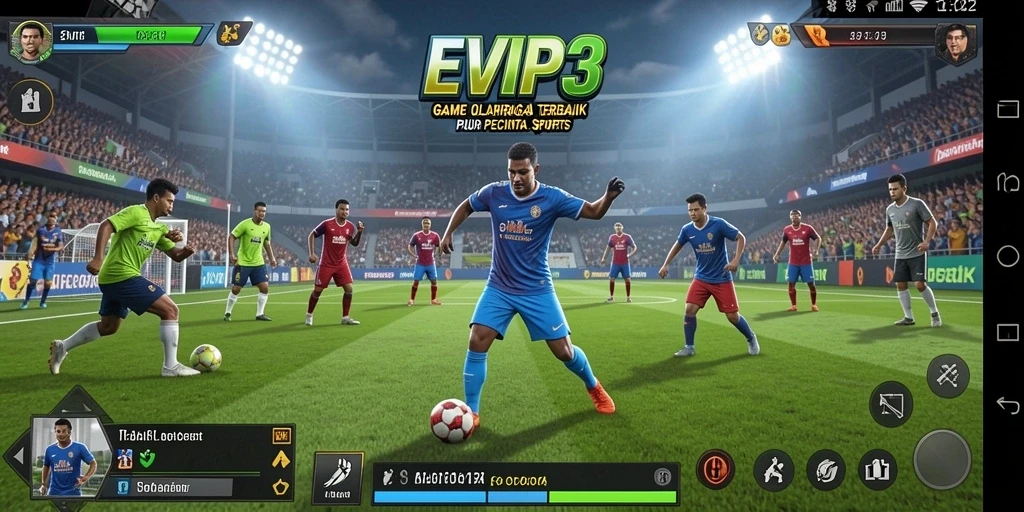 Tampilan menarik dari gameplay EVIP3 yang menampilkan aksi olahraga seru.