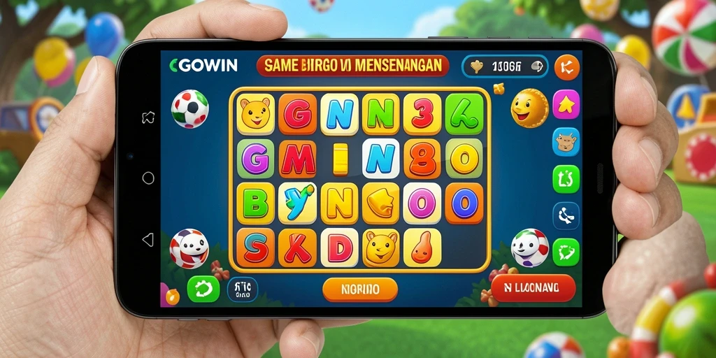Tampilan seru gameplay Bingo di GOWIN dengan pemain yang aktif.
