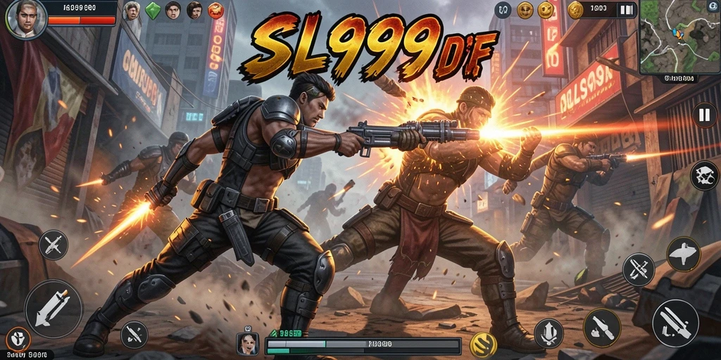 Gameplay SL999 yang mendebarkan dan penuh aksi pertarungan.
