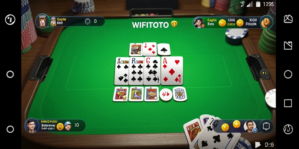 Tampilan gameplay seru WIFITOTO dengan pertemanan Gaple.